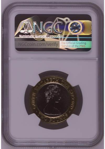 S&S Numismatic世界钱币-拍卖 第126期  英属泽西岛1997年 女王头像低冠版 2英镑双色币NGC MS66 只发行了1年就改版了，冠军分