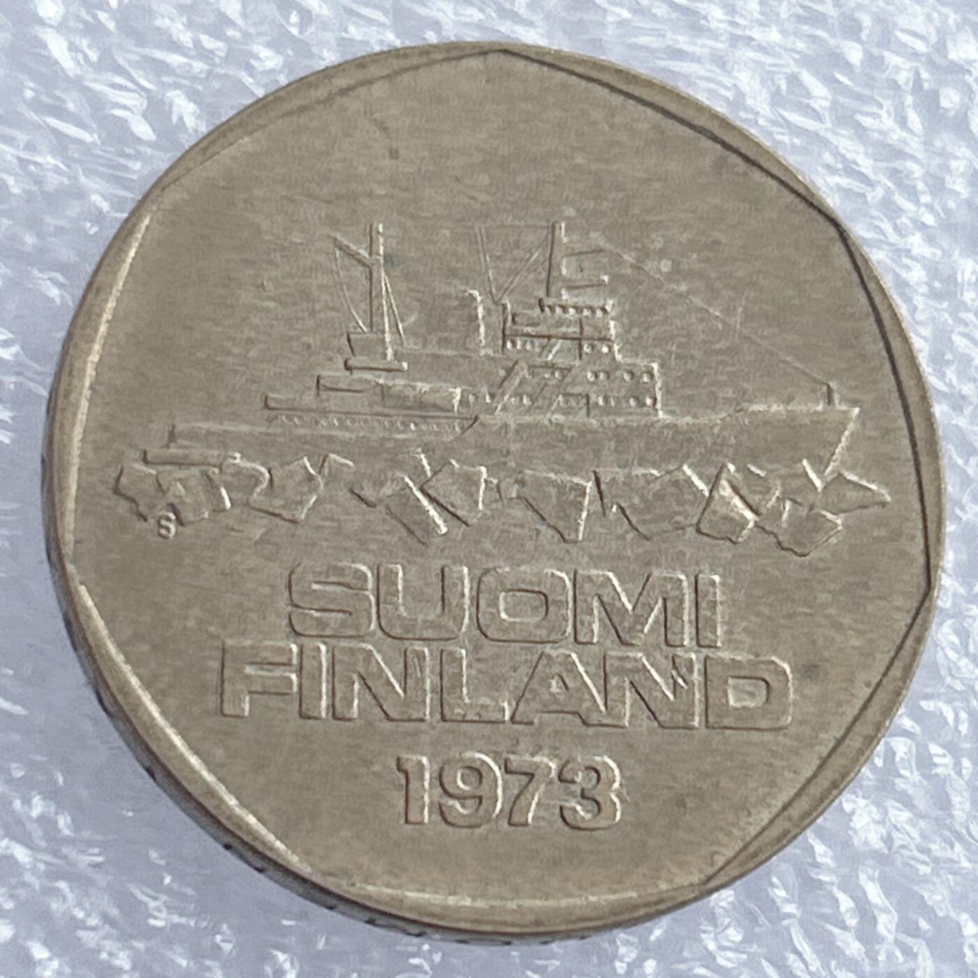 第一海外回流一元起拍收藏 散集专场 第139期 芬兰1973年破冰船5马克铜币
