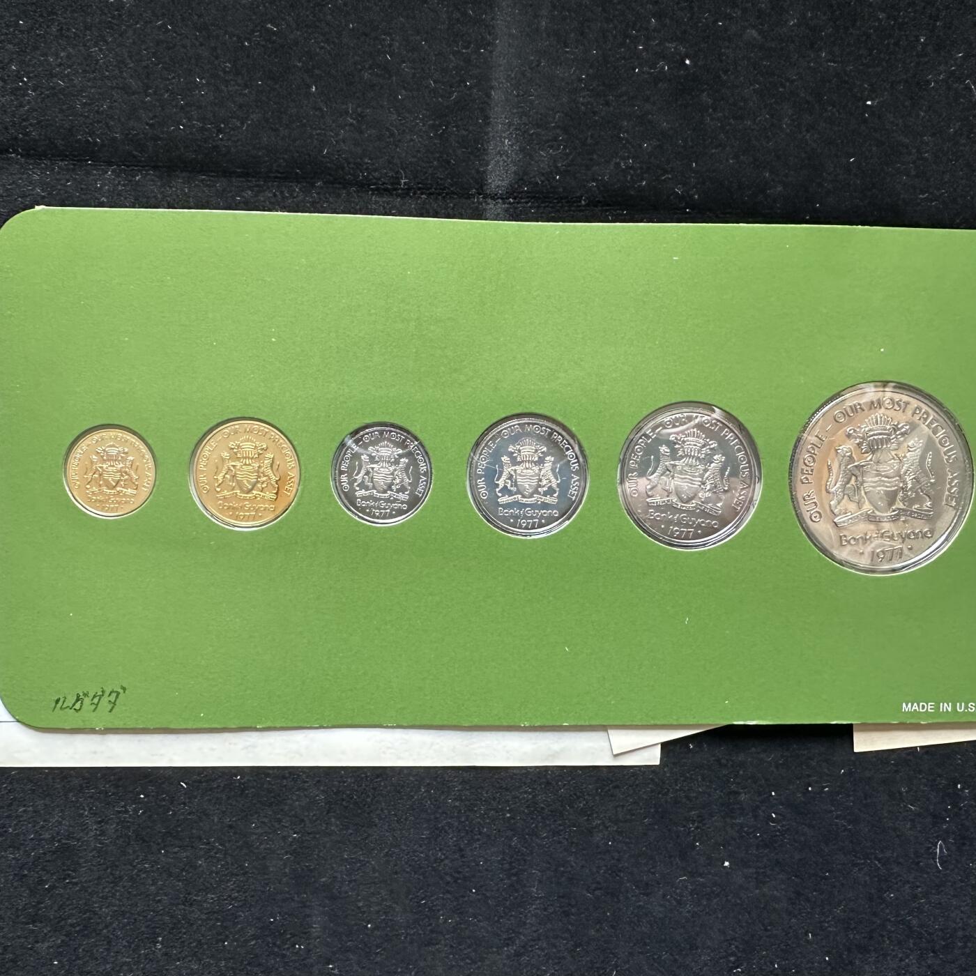 🌹外币初藏🌹🐯第100场 感谢诸友支持捧场！本期全场包邮！ 圭亚那1977年精制币六枚套