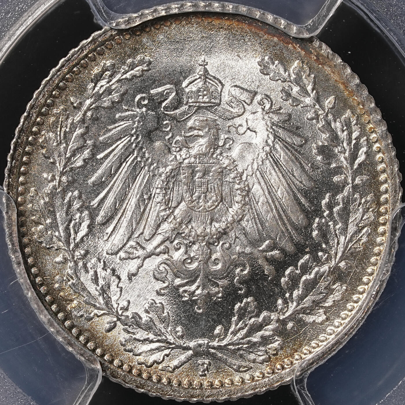 修遠堂世界钱币第四十七期 全场包邮 PCGS MS68 1915年德国1/2马克银币 68分老币天花板级别分数 更有环彩加持 收藏级佳品