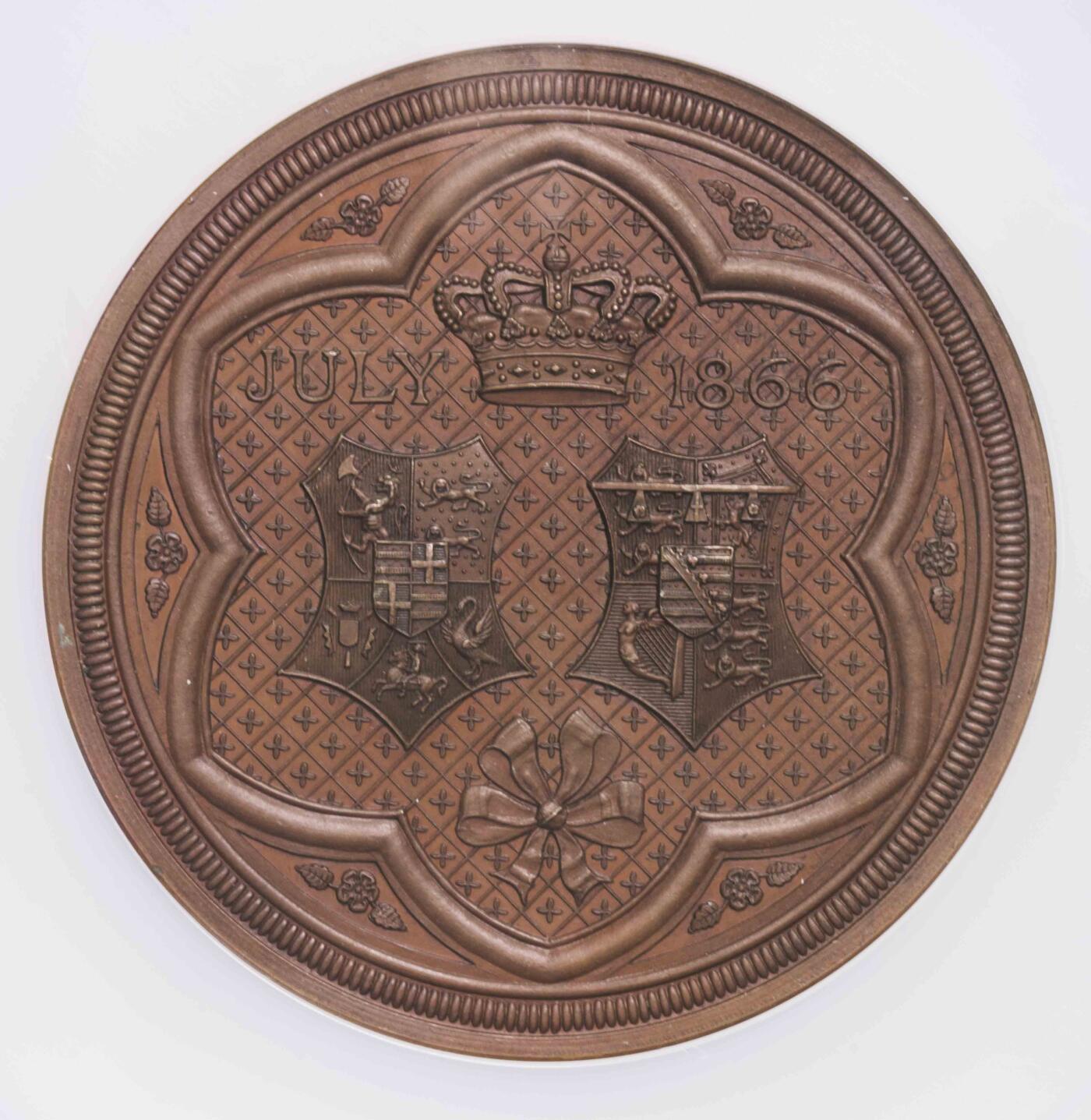 NGC-MS64BN 1866英国海伦公主和克里斯蒂安王子结婚铜章