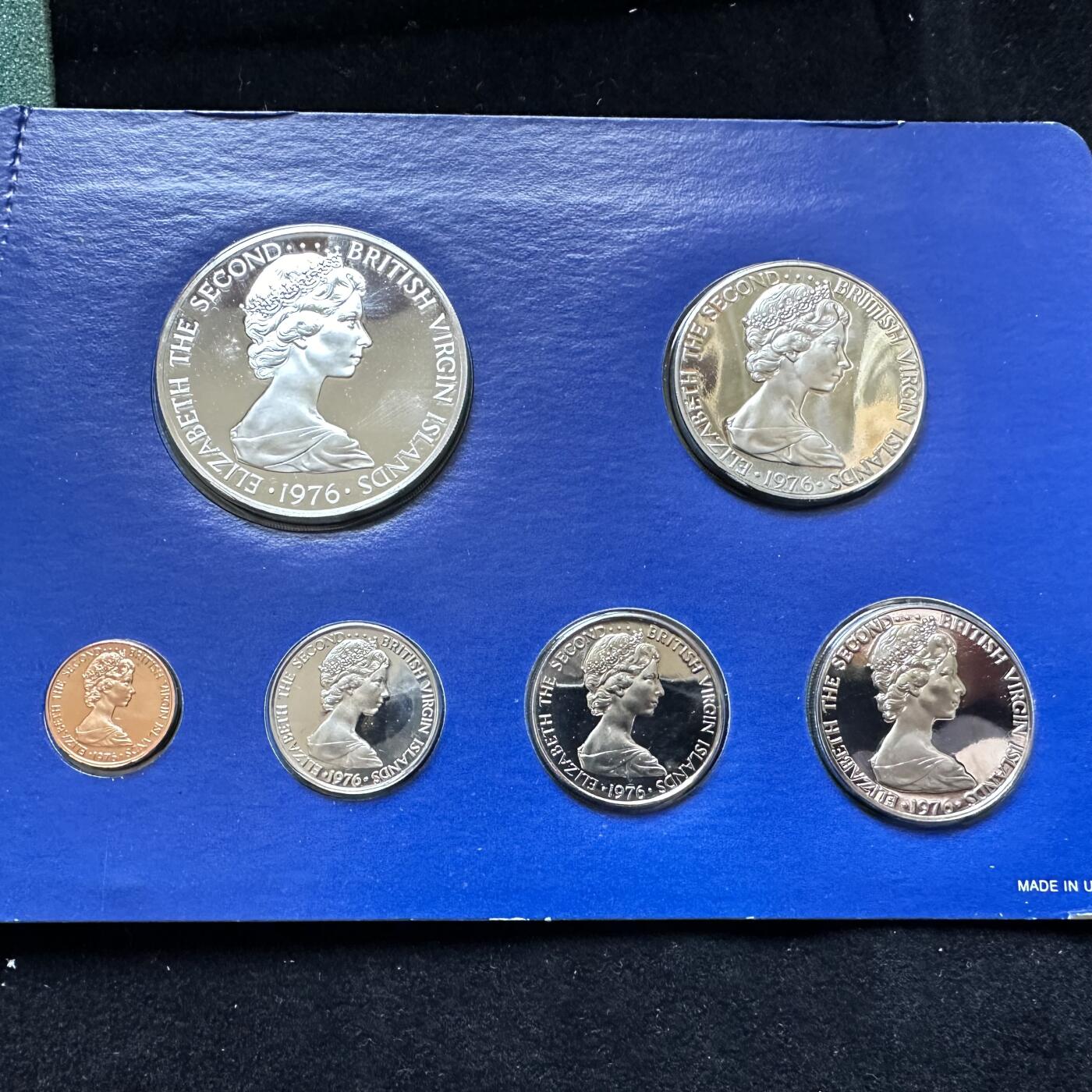 🌹外币初藏🌹🐯第100场 感谢诸友支持捧场！本期全场包邮！ 维尔京群岛1976年六枚套