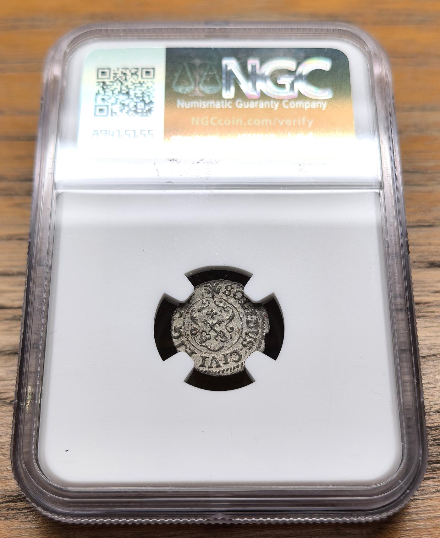 凡希社世界钱币微拍第二百九十期 1659波兰王国里加1S银币NGC-MS63，表面银层完美，MS难得。