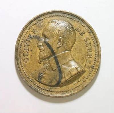 法国1900年前后 德塞雷斯高浮雕精制大铜章 40MM - 法国1900年前后 德塞雷斯高浮雕精制大铜章 40MM