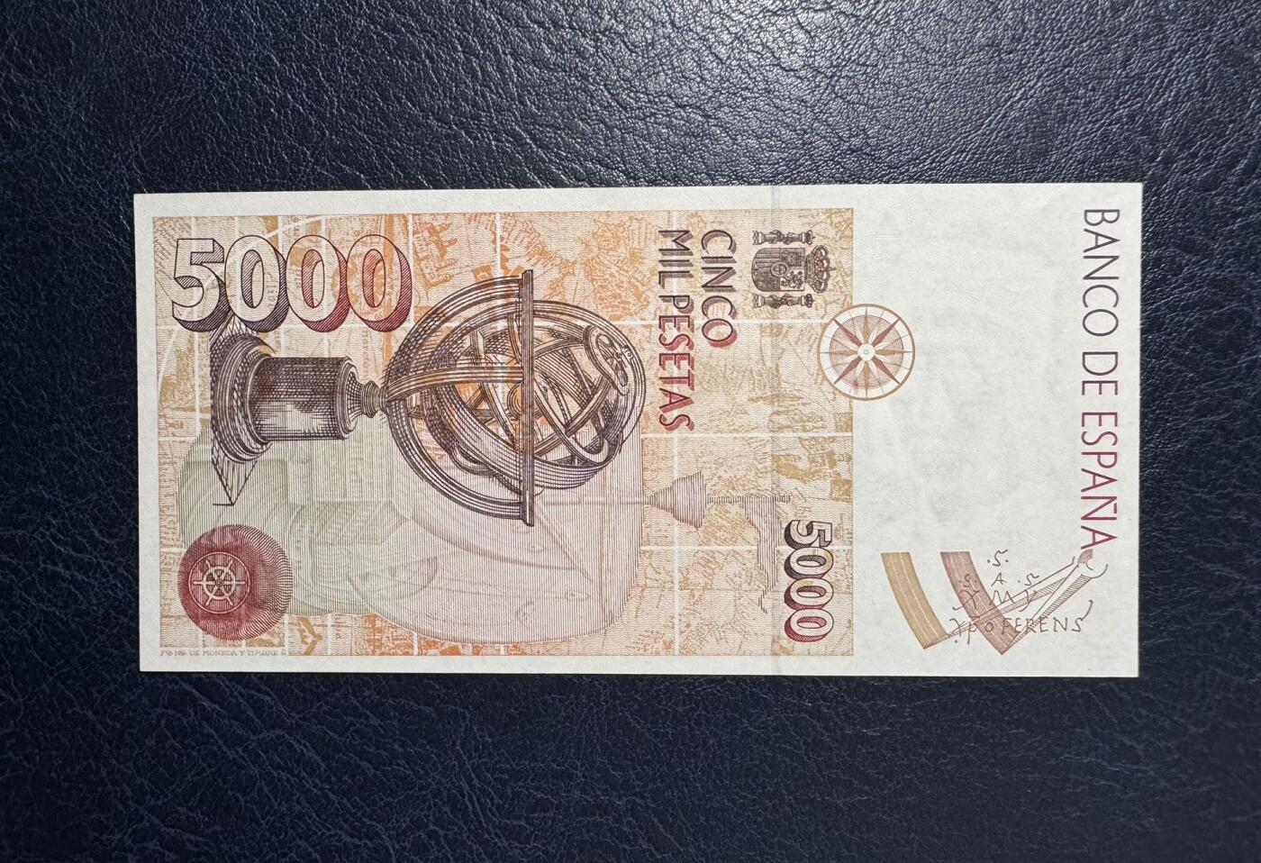 收藏联盟Quantum Auction 第392期拍卖  西班牙1992年5000比塞塔 品相全新UNC