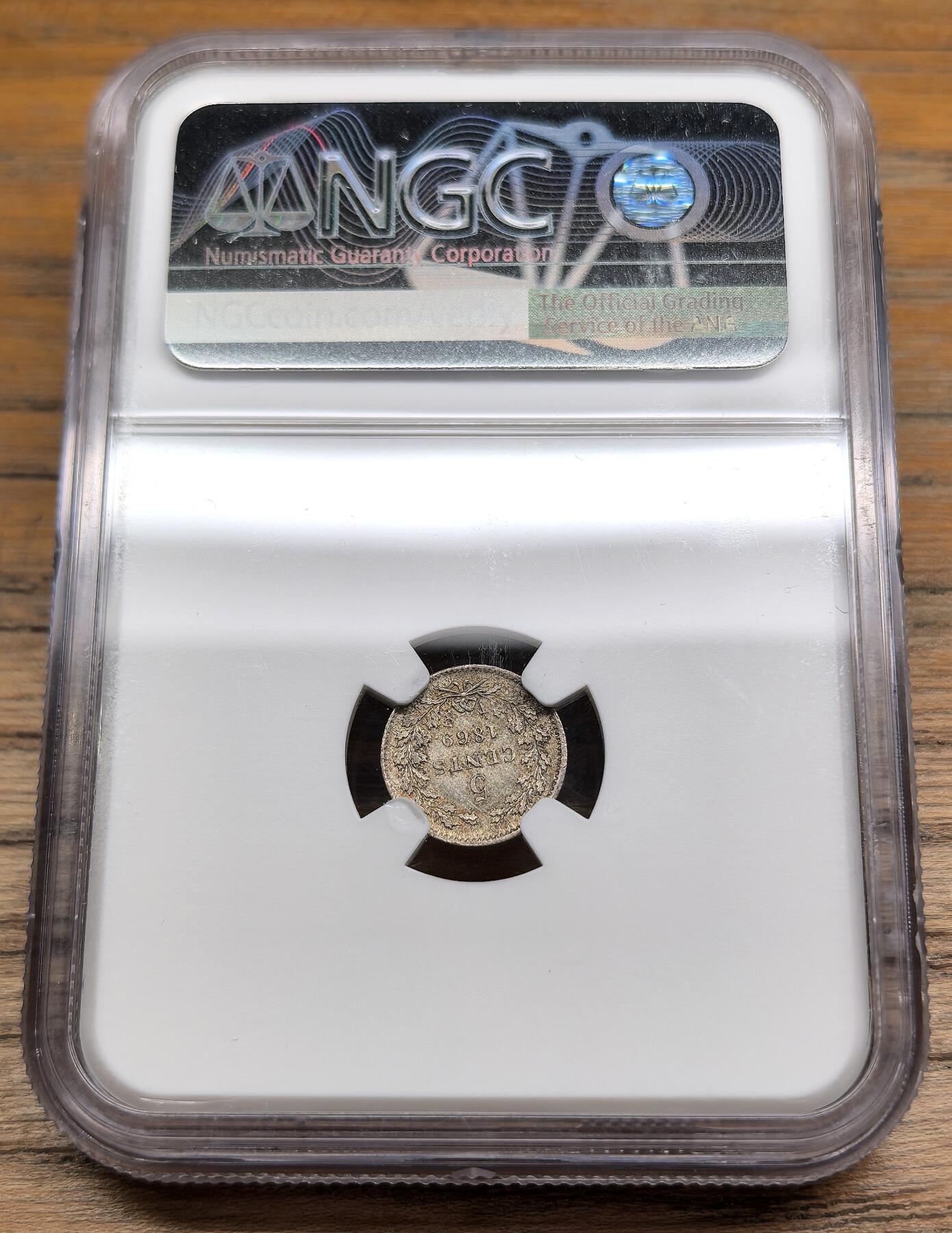 凡希社世界钱币微拍第二百九十期 1869荷兰威廉三世5分银币NGC-MS63