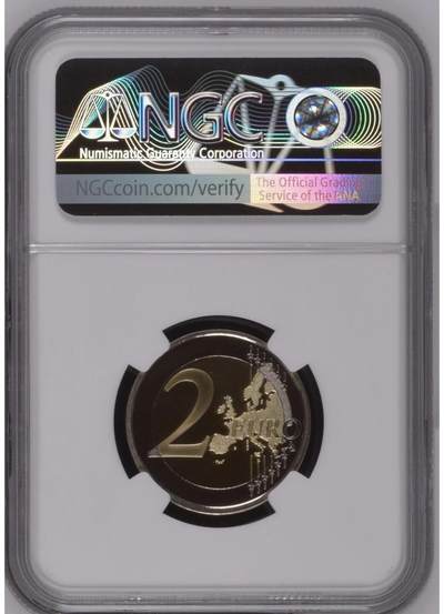 S&S Numismatic世界钱币-拍卖 第126期  获奖币*法国2017年 粉红丝带活动发起25周年-防治乳腺癌 2欧元双色精制纪念币 NGC PF70UC冠军分，盒证齐全