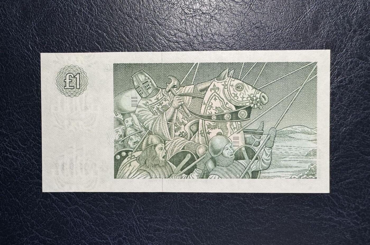 收藏联盟Quantum Auction 第392期拍卖  苏格兰克莱斯戴尔银行1983年1镑  品相UNC-  布鲁斯国王