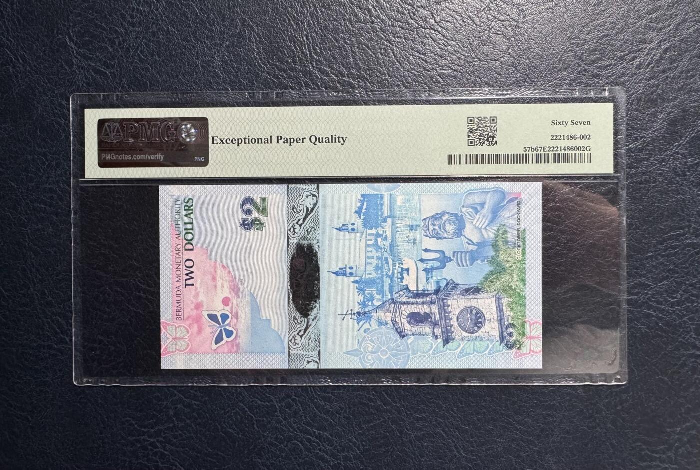 收藏联盟Quantum Auction 第392期拍卖  百慕大2009年2元A/1冠 PMG67  IBNS获奖作品 倒置号