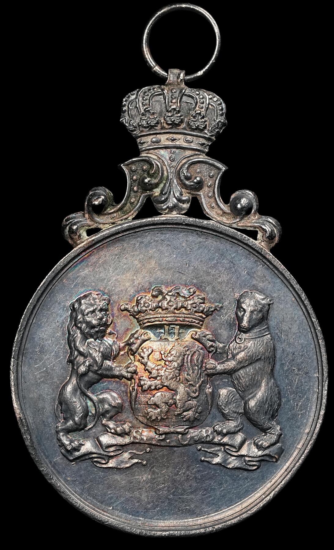 修遠堂世界钱币第四十七期 全场包邮 1879年比利时银章 边磕 49.30mm，38.27g