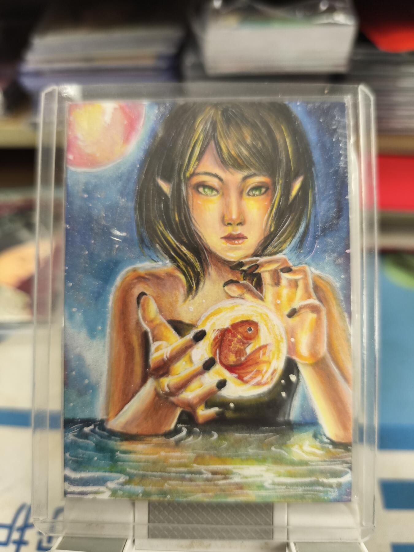 妖精的尾巴卡牌拍卖《庆贺卡萃卡牌》第三十期 手绘卡-画师:音崖