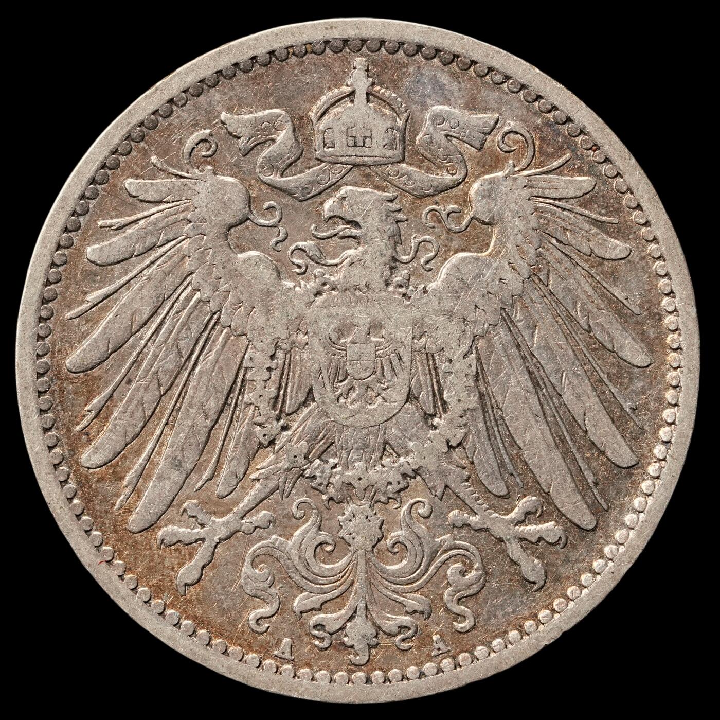 修遠堂世界钱币第四十七期 全场包邮 1902年德国1马克银币 A厂铭