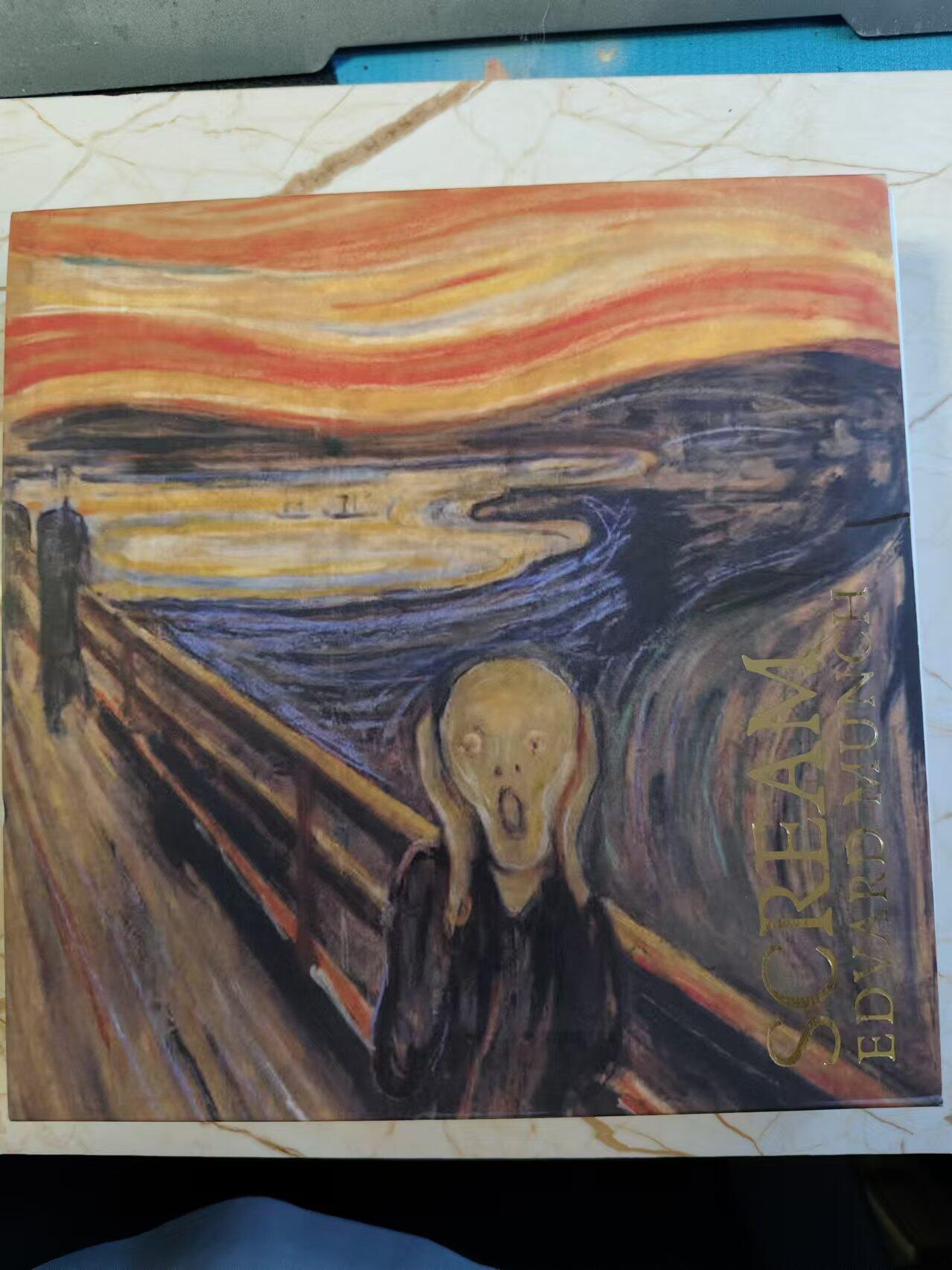 第175期拍卖【长期征集拍品】 【海寧潮】加纳2022年名画呐喊2盎司浮雕彩色镀金纪念银币，999银，发行量500枚