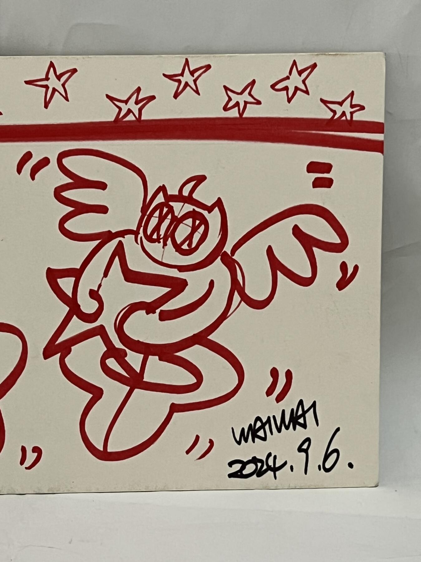 零元拍：歪歪亲笔签名原画《 双子》尺寸：166/259mm，不是复制画哦
