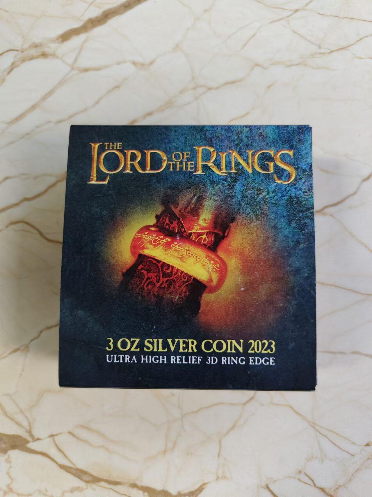 第175期拍卖【长期征集拍品】 萨摩亚2023年指环王至尊魔戒3盎司仿古纪念银币。999银，发行量1499枚，国外售价500美金左右
