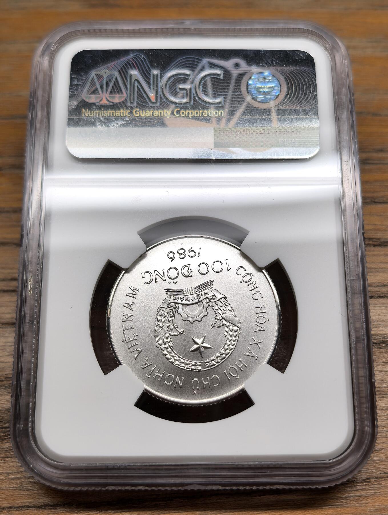 凡希社世界钱币微拍第二百九十期 1987越南动物100D银币三枚套NGC-MS69，全套完美收藏级，这套69难度不小！(多图)