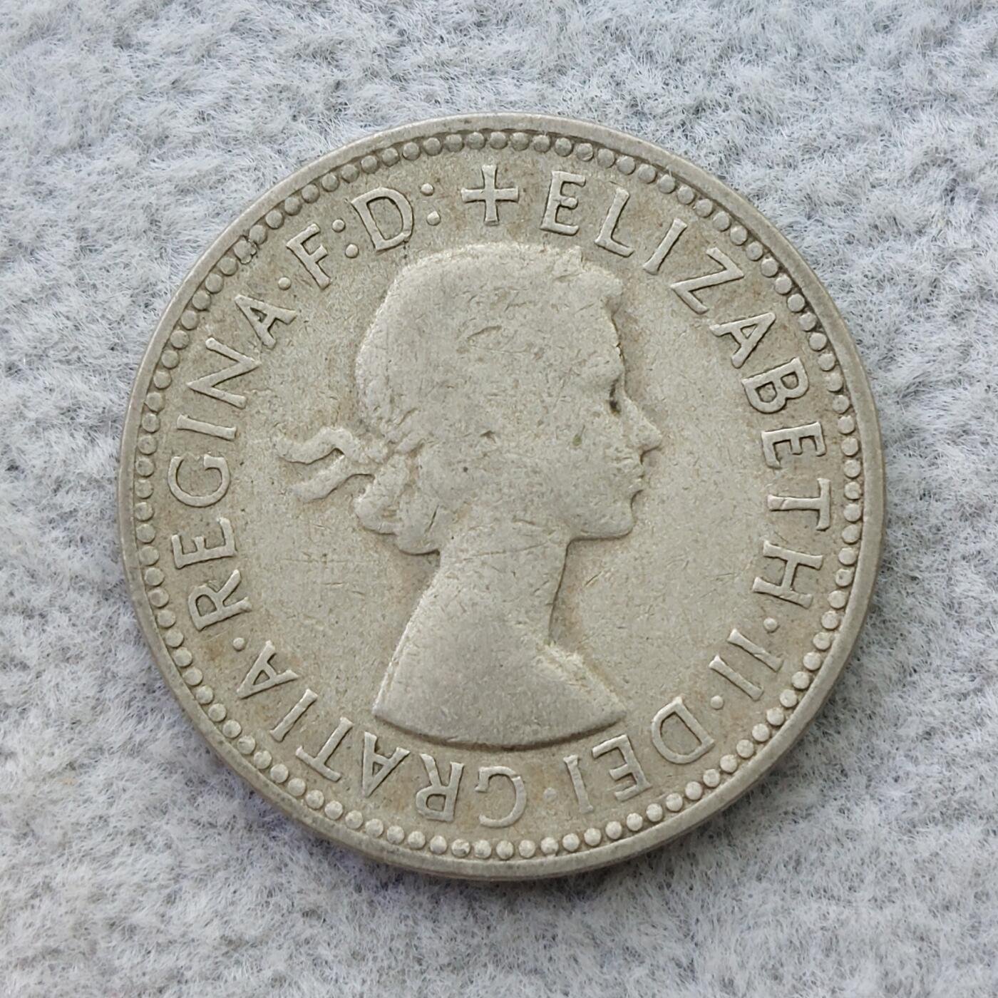澳大利亚1955年伊丽莎白二世1先令银币
