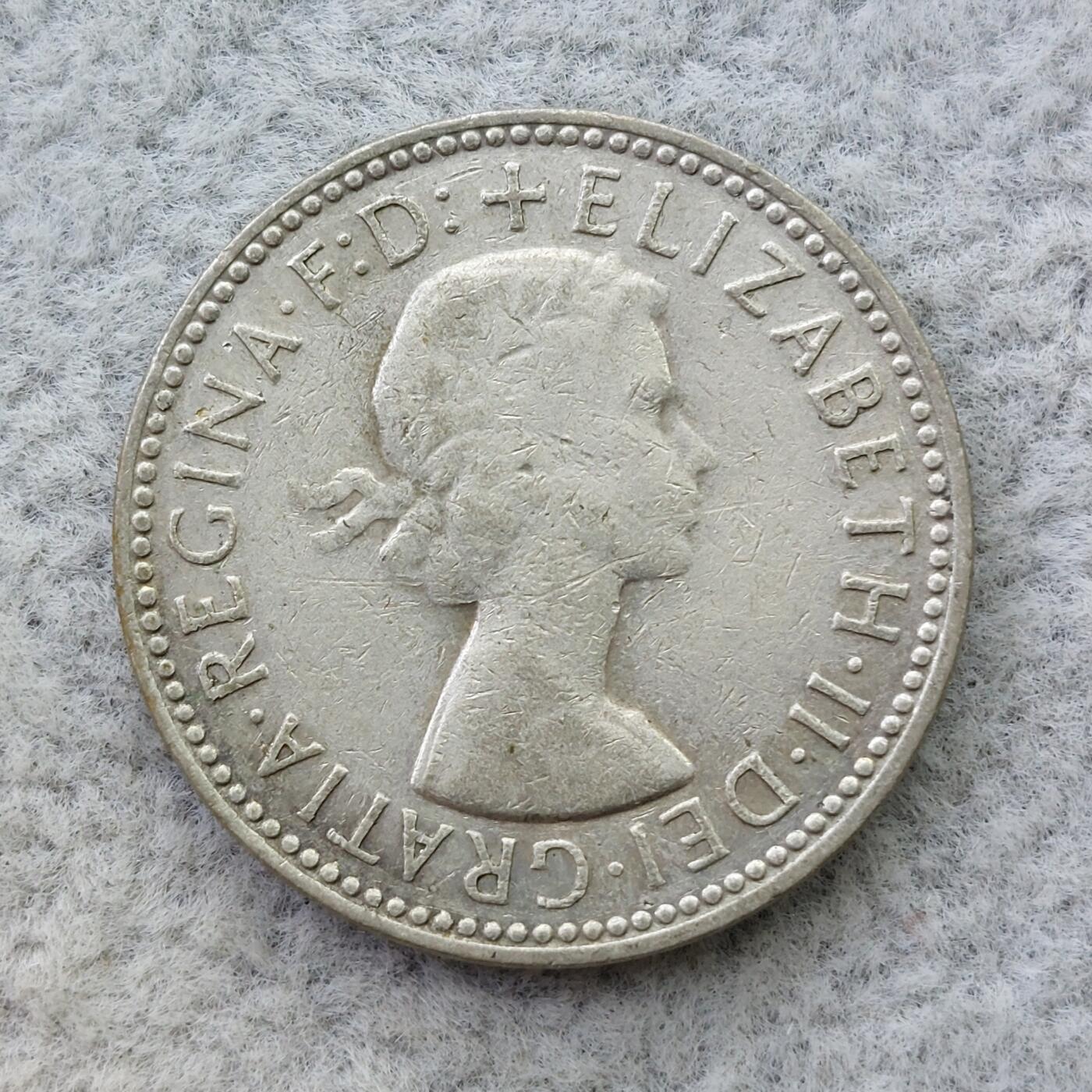 澳大利亚1962年伊丽莎白二世1先令银币