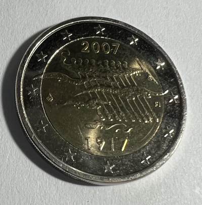 S&S Numismatic世界钱币-拍卖 第90期  - 芬兰2007年 国家独立90周年 2欧元双色纪念币