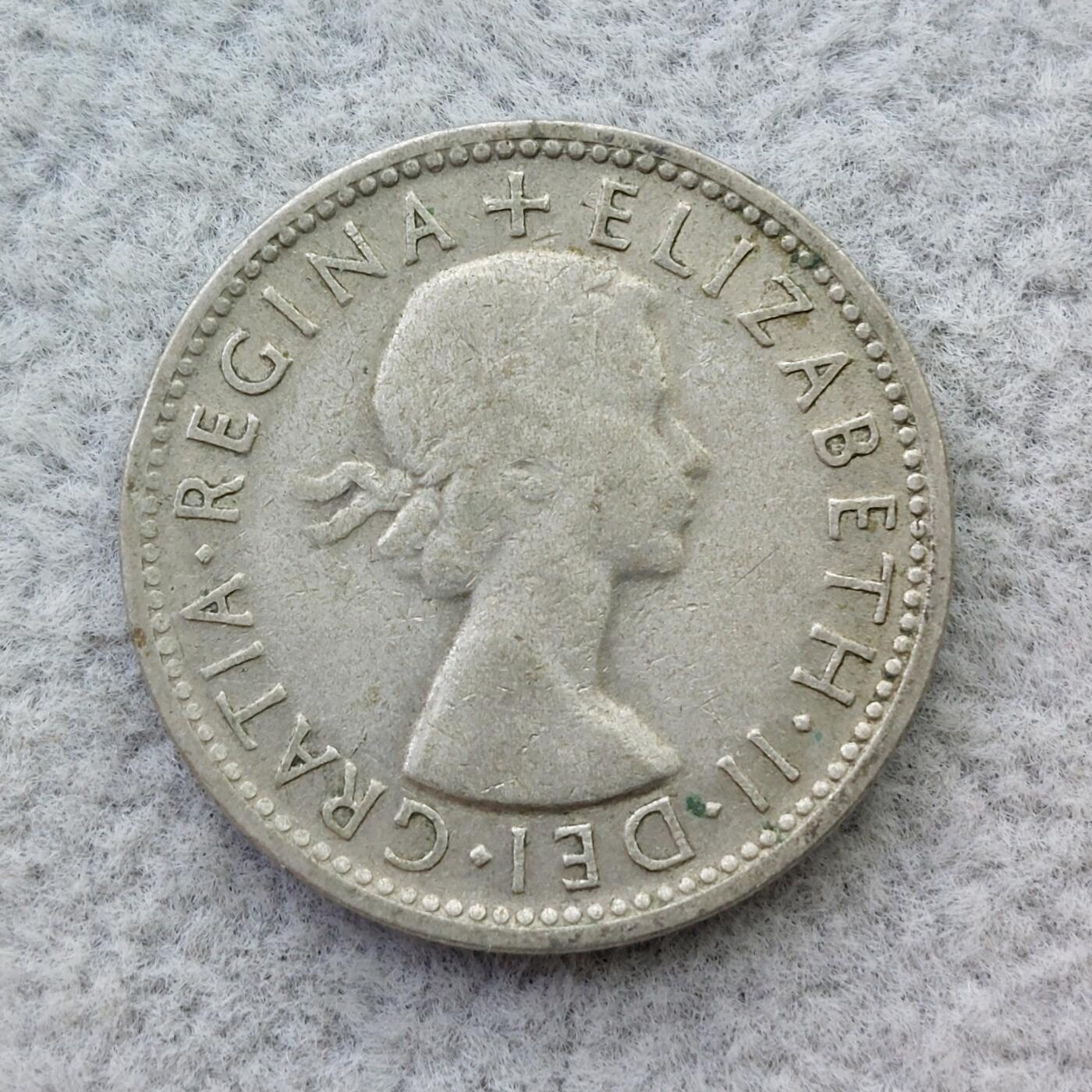 澳大利亚1954年伊丽莎白二世1先令银币