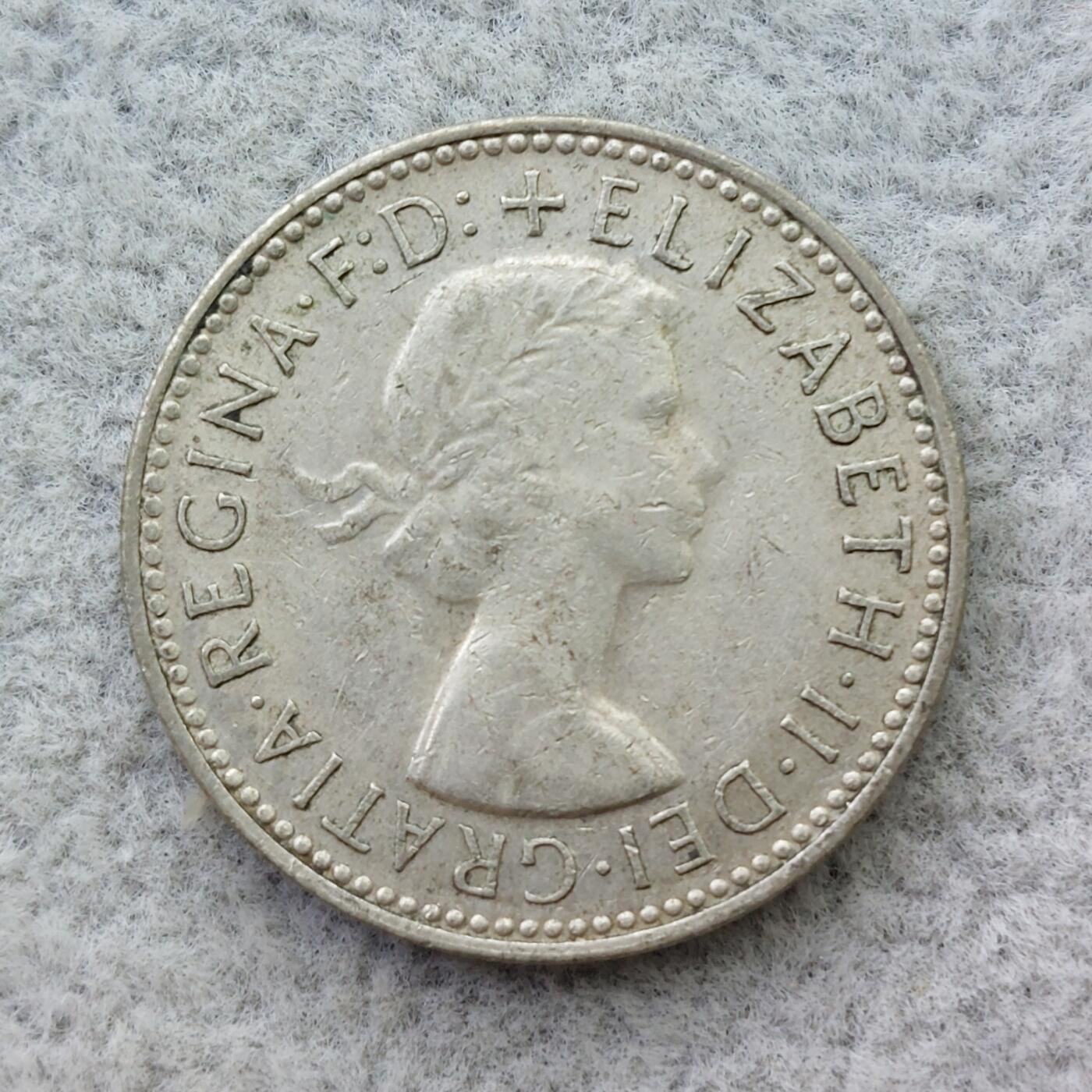 澳大利亚1961年伊丽莎白二世1先令银币