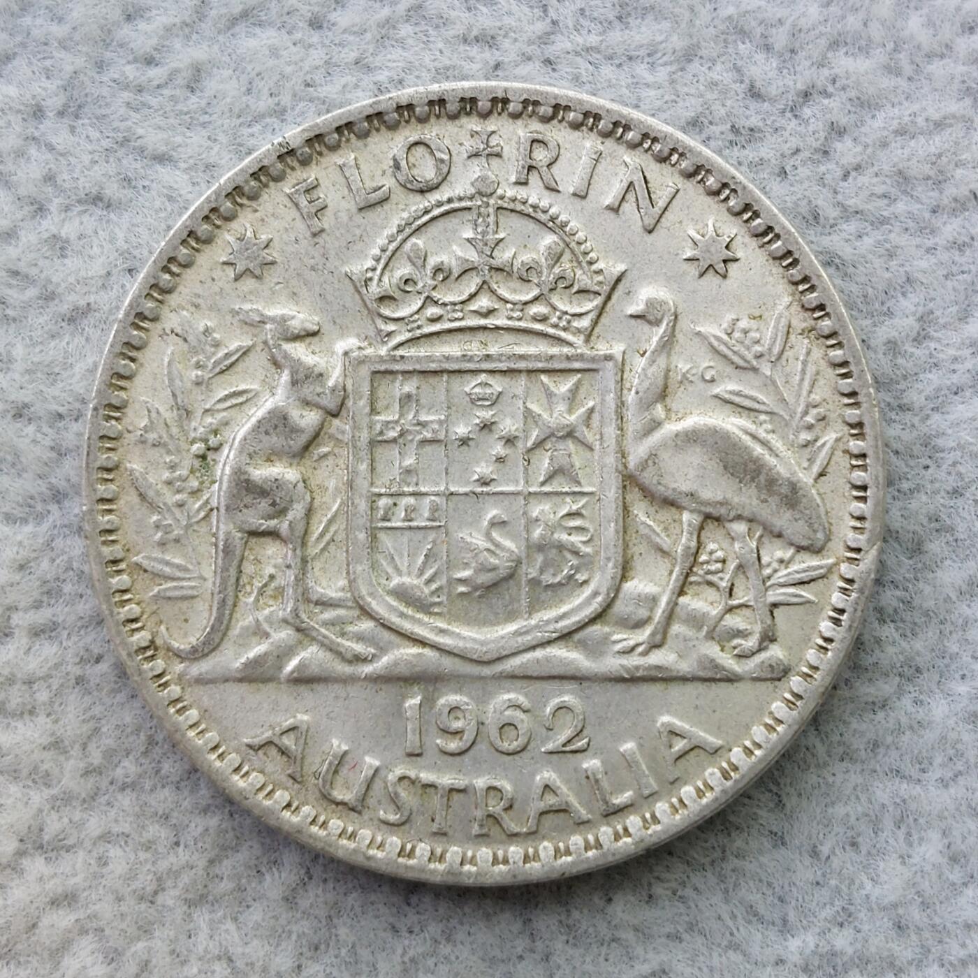 澳大利亚1962年伊丽莎白二世1佛罗林（2先令）银币