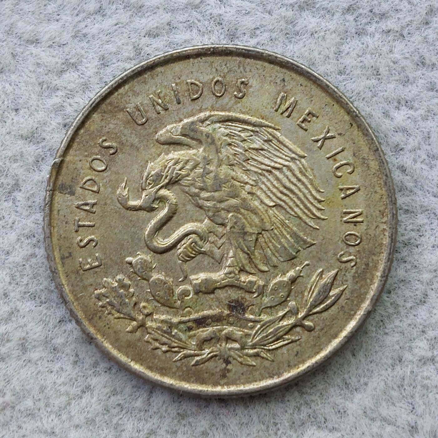 墨西哥1952年天平25分银币