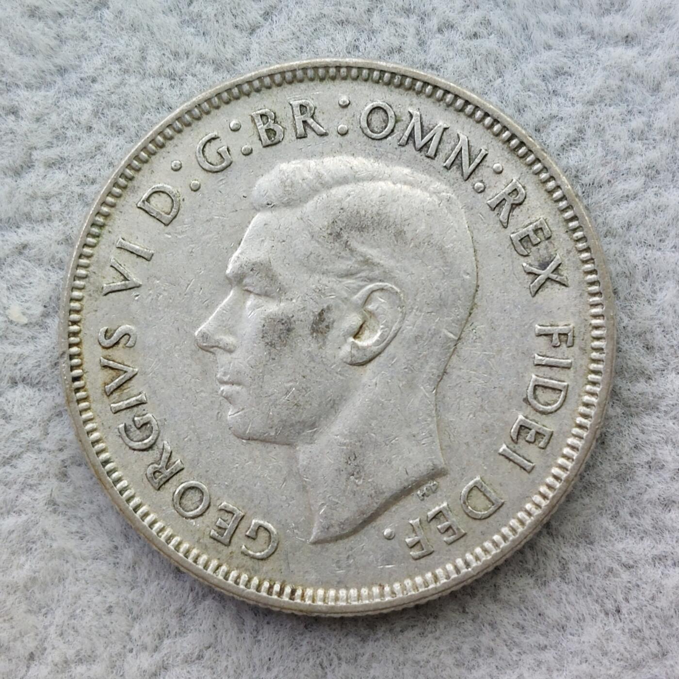 澳大利亚1951年乔治六世1佛罗林（2先令）银币