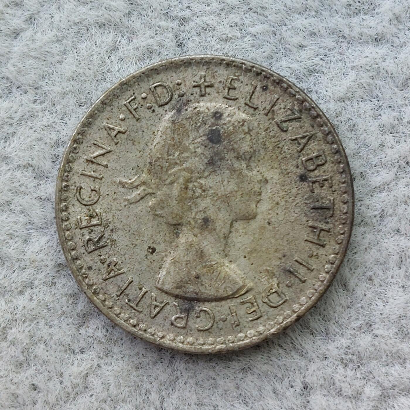 澳大利亚1956年伊丽莎白二世3便士银币