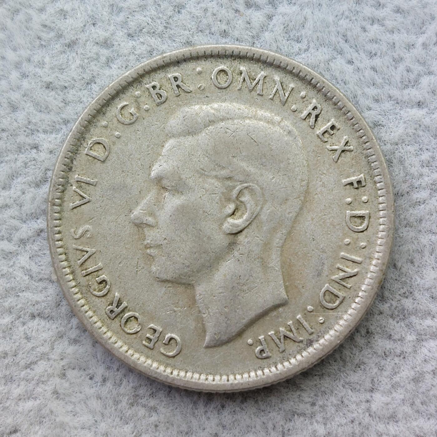 澳大利亚1947年乔治六世1佛罗林（2先令）银币