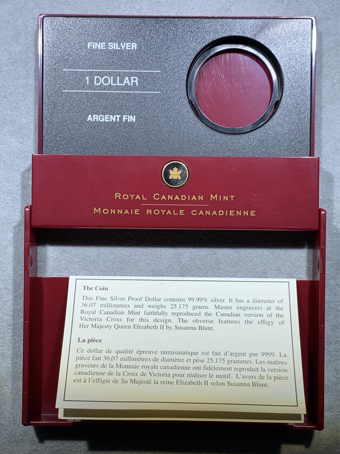 《竞宝斋》第328场 周日，周一，周二 3场连拍 （全场包邮） PCGS PR70DCAM 加拿大2006年维多利亚十字勋章颁发150周年1加元精制纪念银币（重25.2克，999纯银，币径36MM，限量2万5千枚，P盒记录最高分值并列仅为5枚，英联邦最高荣誉勋章主题纪念银币，盒证齐全）