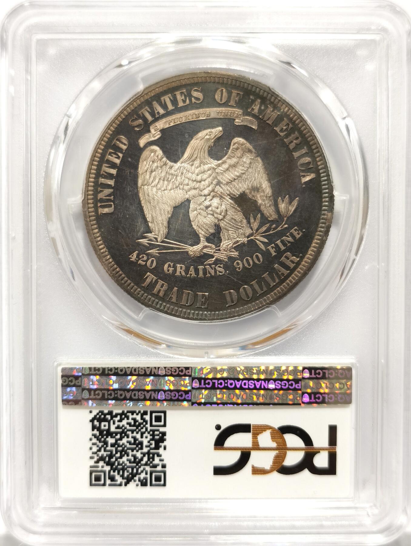 博洋堂“瑰宝之夜”第100期盛典专场（全场顺丰包邮） PCGS PR64 美国1881年精制拿花，D.L.汉森旧藏PC专属标签，关于D.L.汉森系列收藏见附图。1881精制拿花仅仅铸造了960枚，除了大珍1884和1885，在后铸精制拿花铸造量是第三少。此枚精制拿花五彩包浆深度镜面状态一流，此枚大概率低评加分可能性很大
