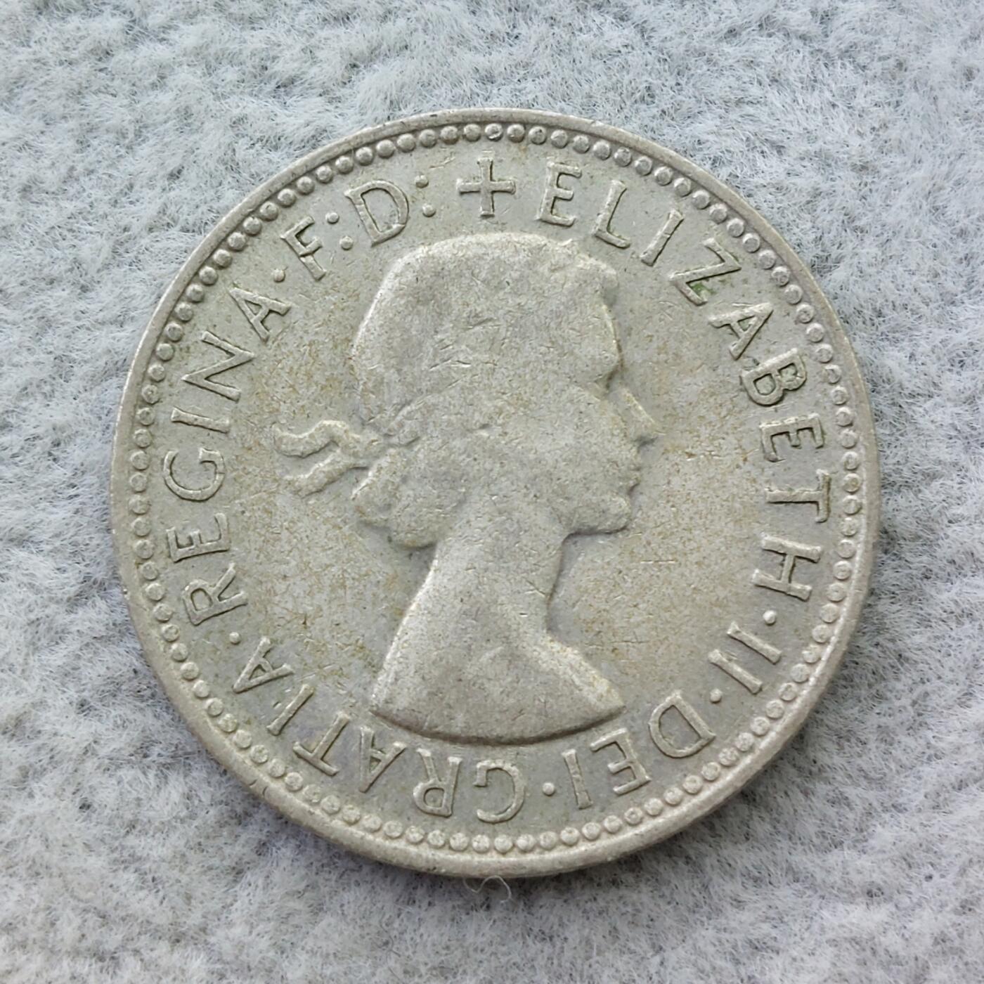 澳大利亚1963年伊丽莎白二世1先令银币