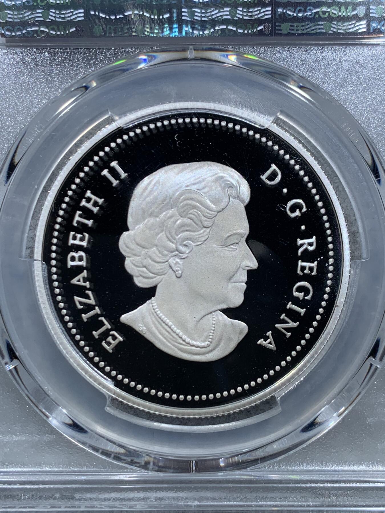 《竞宝斋》第328场 周日，周一，周二 3场连拍 （全场包邮） PCGS PR70DCAM 加拿大2006年维多利亚十字勋章颁发150周年1加元精制纪念银币（重25.2克，999纯银，币径36MM，限量2万5千枚，P盒记录最高分值并列仅为5枚，英联邦最高荣誉勋章主题纪念银币，盒证齐全）