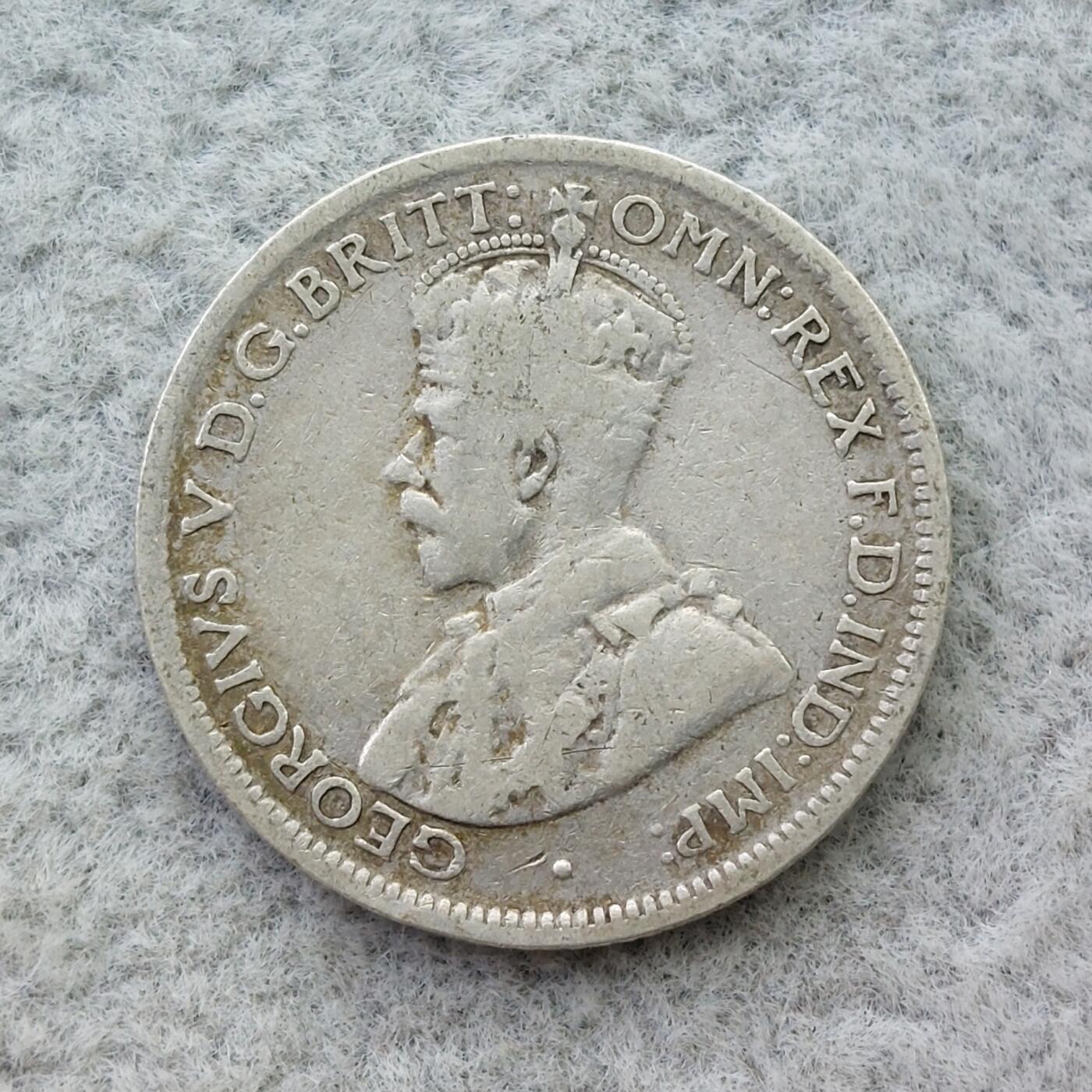 澳大利亚1927年乔治五世6便士银币