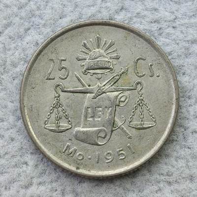 墨西哥1951年天平25分银币 - 墨西哥1951年天平25分银币