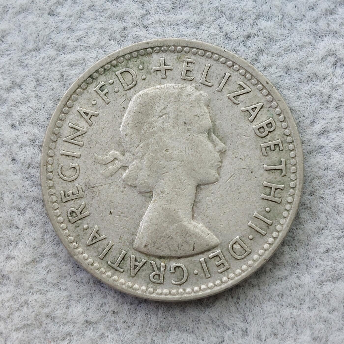 澳大利亚1957年伊丽莎白二世1先令银币