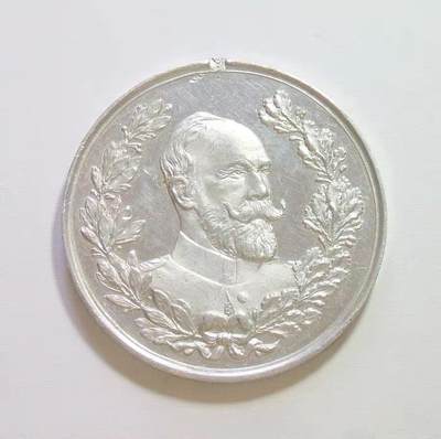 德国安哈特1896年 腓特烈一世高浮雕精制大铝章 40MM - 德国安哈特1896年 腓特烈一世高浮雕精制大铝章 40MM
