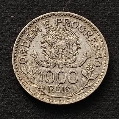 0起1加再包邮-纯粹捡漏拍-377银币散币场 - 巴西1913年女神1000瑞斯银币