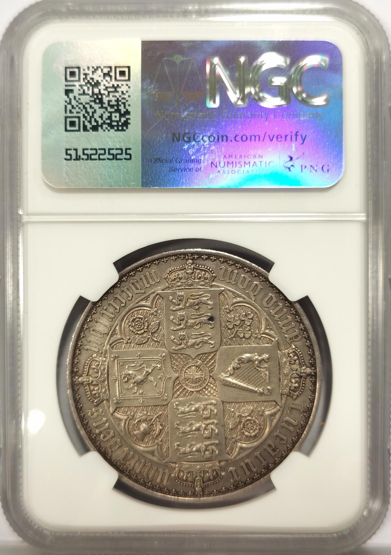 博洋堂“瑰宝之夜”第100期盛典专场（全场顺丰包邮） NGC PF58 英国1847年哥特克朗 名誉品 钱币中的“蒙娜丽莎” 底板干净 打制清晰 状态舒服