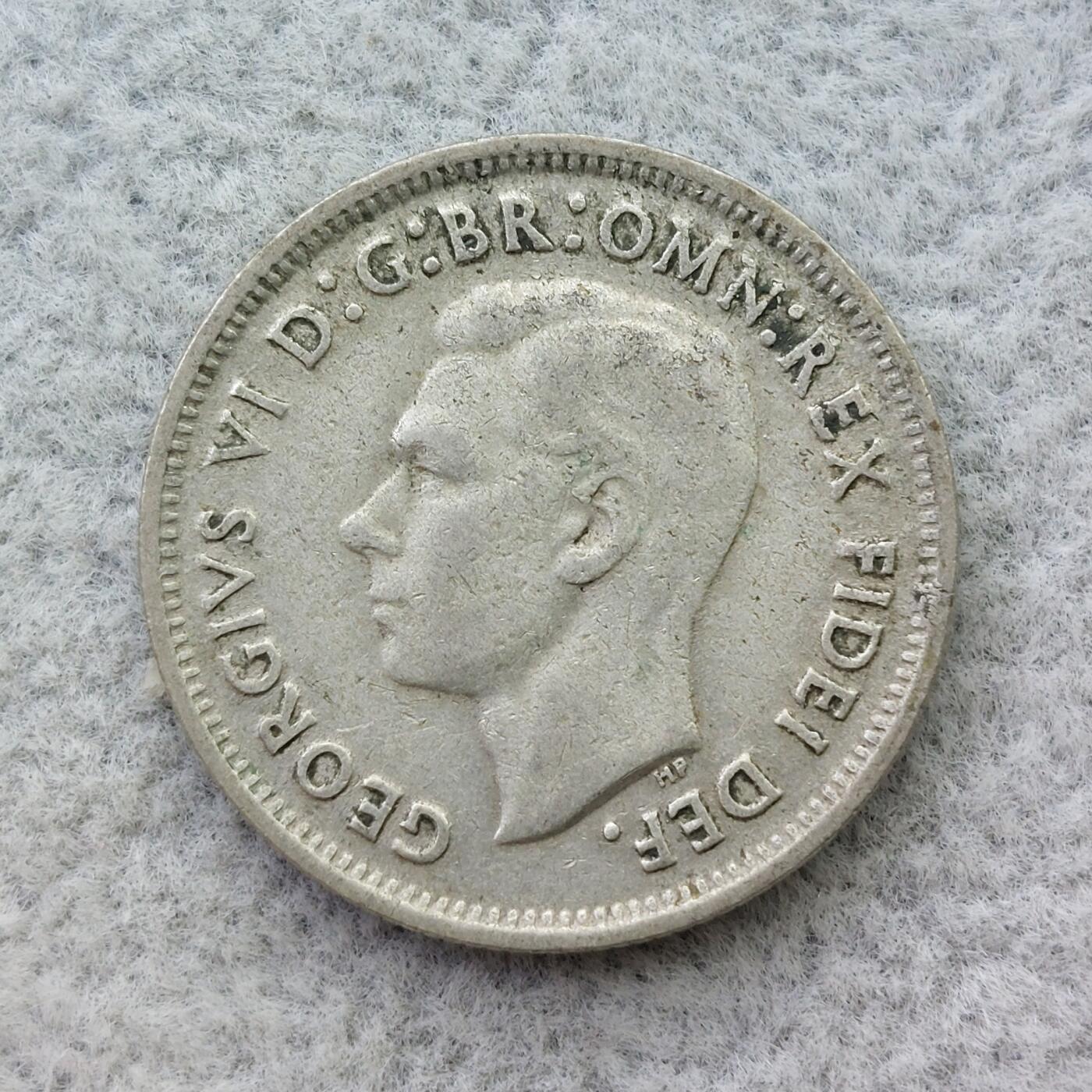 澳大利亚1952年乔治六世1先令银币