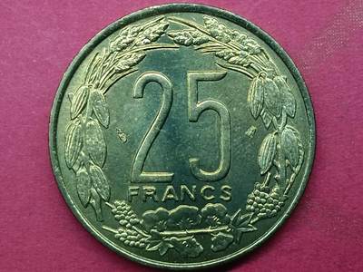 吉祥压岁钱外国硬币第二十九场 中非硬币25