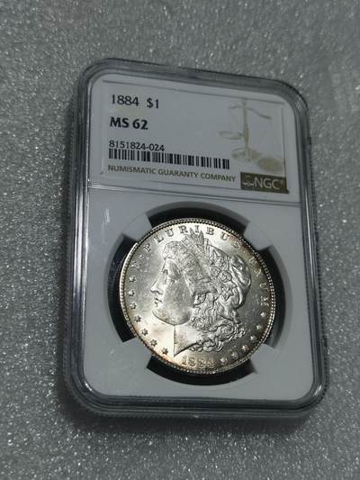 天下钱庄专场欢迎参拍 - NGC MS62 1884美国摩根一美元银币