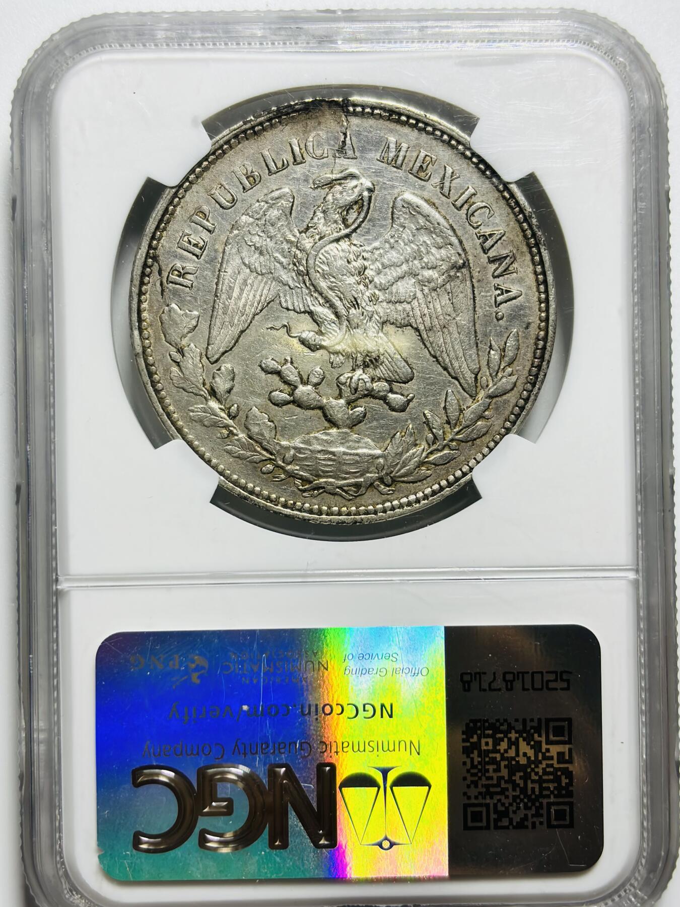 文馨钱币收藏第187 场 1904 年墨西哥鹰洋 NGC 评级 AUD