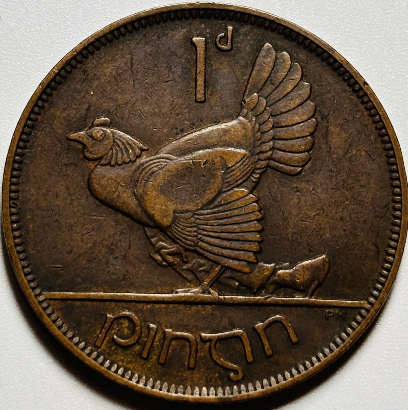 文馨钱币收藏第187 场 1928 年英属爱尔兰母鸡大便士