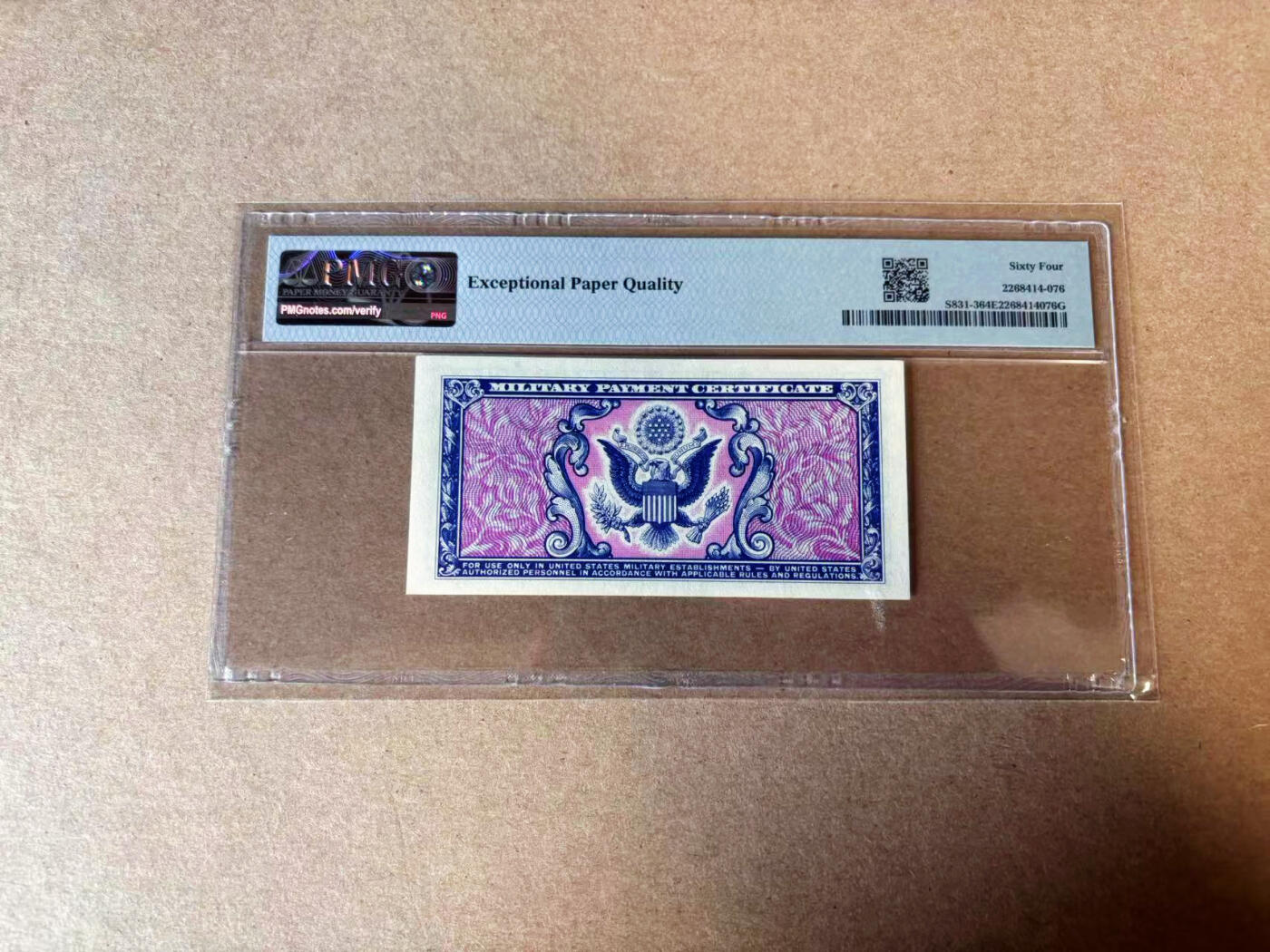 【Blue Auction】✨世界纸币精拍第582期【精】 美国 5美分军票 PMG64EPQ 