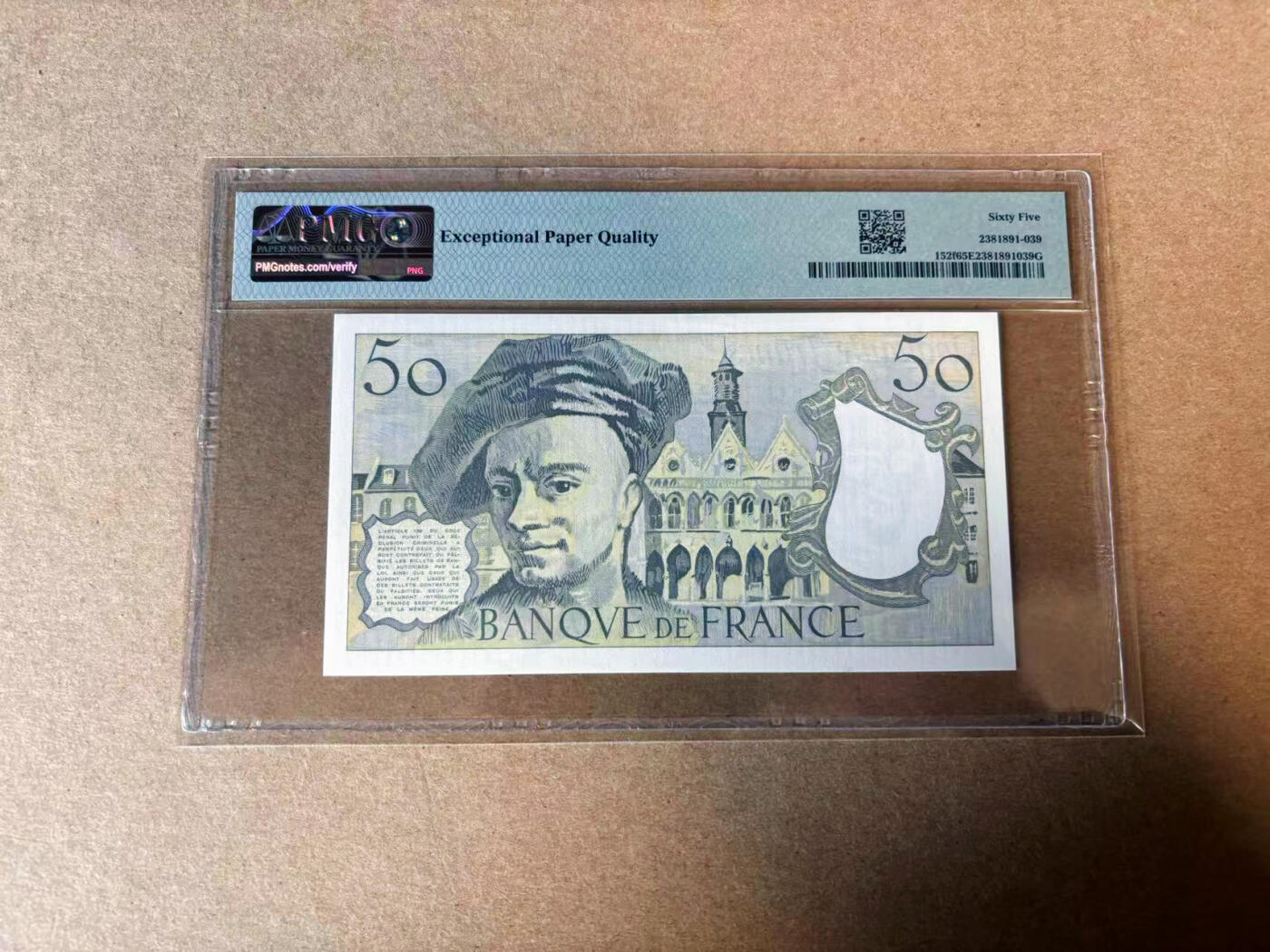 【Blue Auction】✨世界纸币精拍第582期【精】 【无47】法国 1992年50法郎 PMG65EPQ 