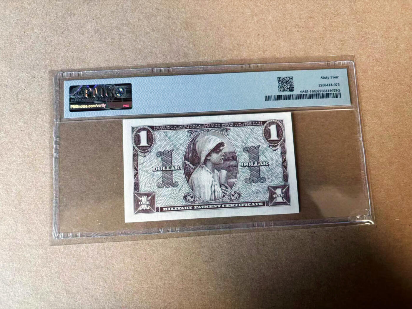 【Blue Auction】✨世界纸币精拍第582期【精】 美国1美金军票 PMG64 