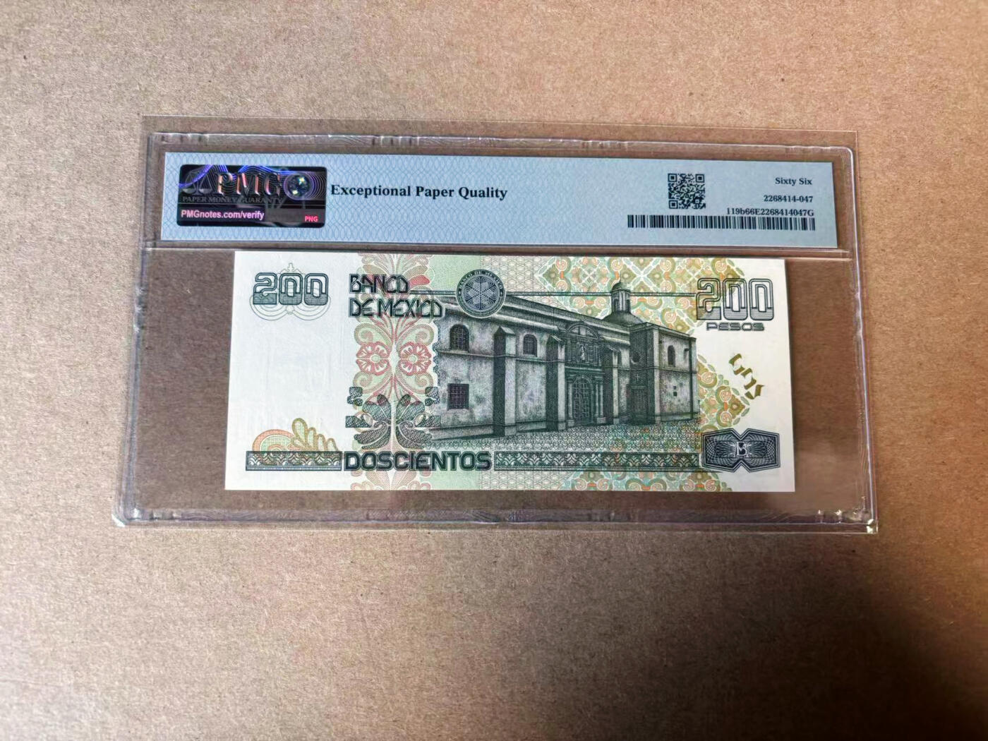 【Blue Auction】✨世界纸币精拍第582期【精】 墨西哥 2002-03年200比索 PMG66EPQ 