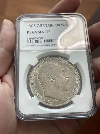 海外回流精选拍卖 - NGC PF64英国1902年爱德华七世精致马剑克朗